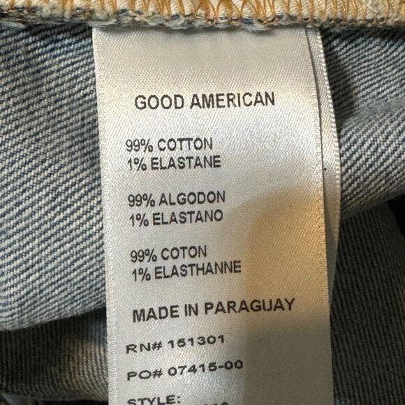 Good American Good Classic Jeans New – Hi-Rise Skinnyish Fit Distressed Size 15 - Picture 10 of 12